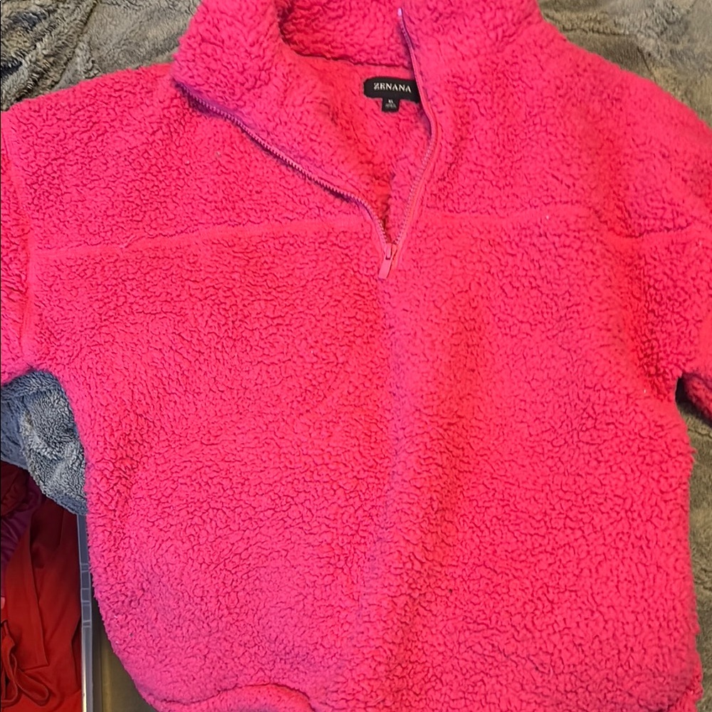 Pink Fleece Zenana Pullover